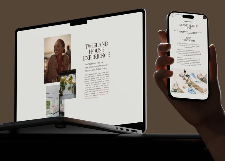 Island House brand and web design by Lucent Arc