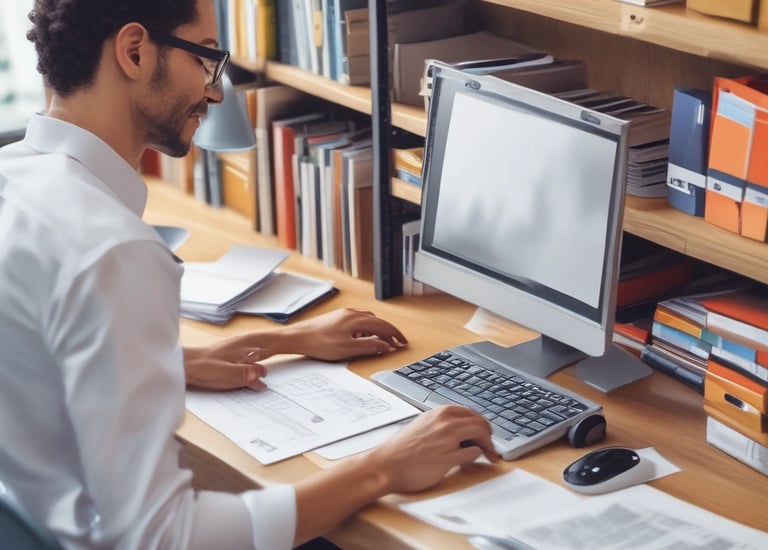 A team collaborating around a conference table.