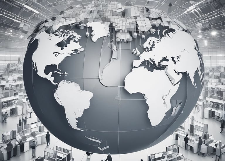 Workers collaborating in a mineral processing facility.