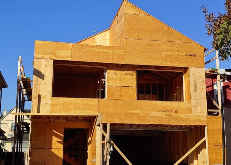 Custom Framing house project
