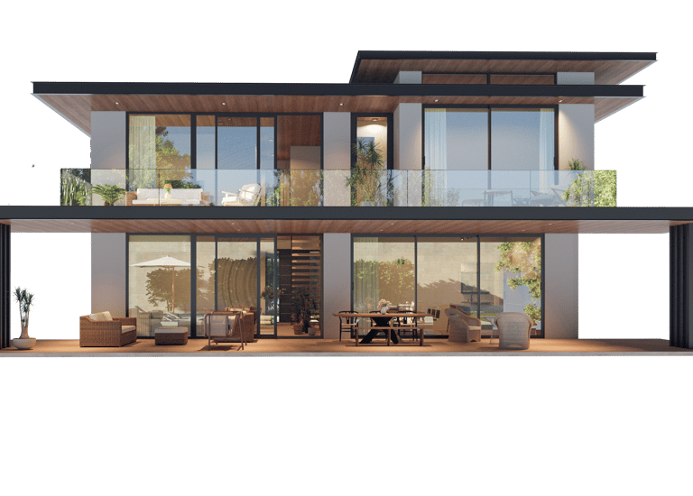 a house with a balcony and a balcony