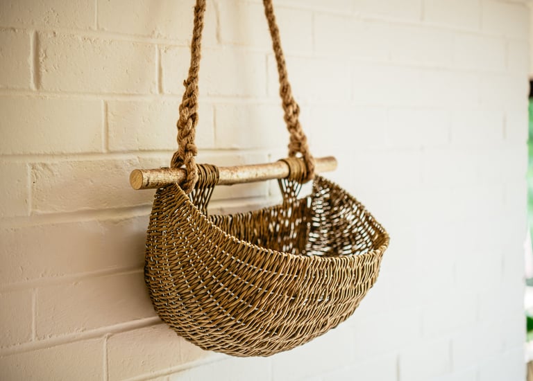 Traditional handwoven Guernsey basket, sustainable willow design