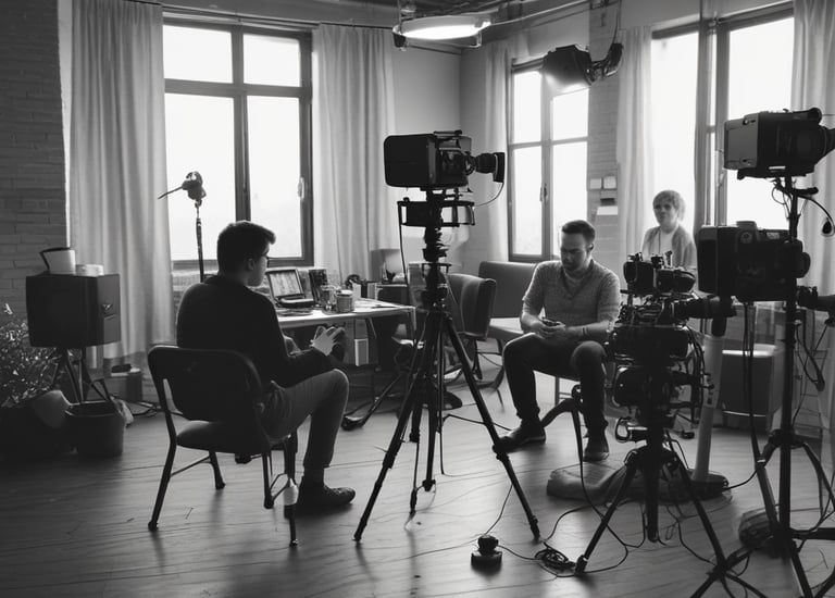 A large white sign spelling out 'HOLLYWOOD' set against a hillside covered with greenery and shrubs. The bright sky with scattered clouds forms the backdrop.