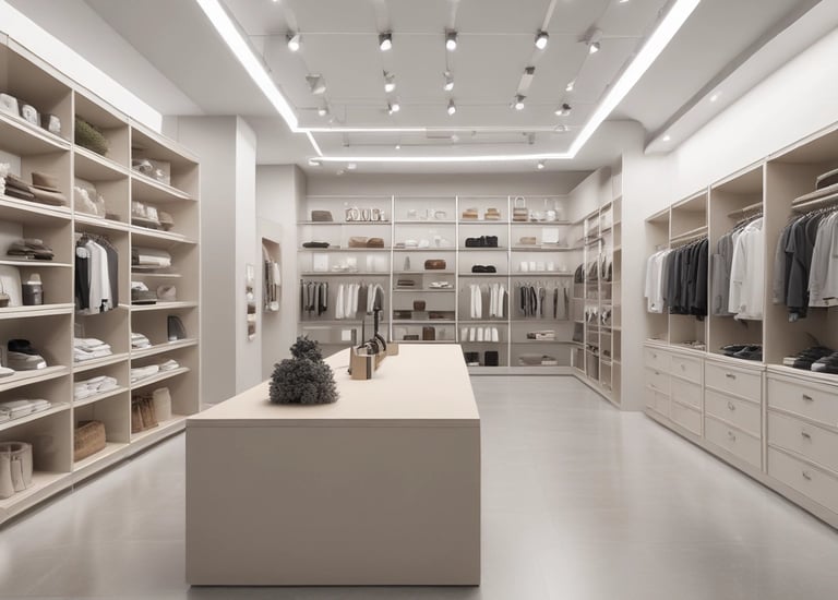 Bathroom remodel with minimalist fixtures and soft gray tiles.