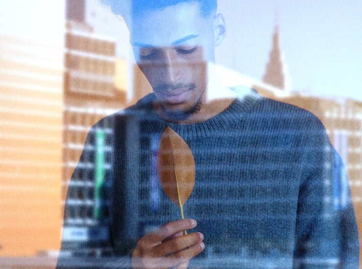 man photo blending