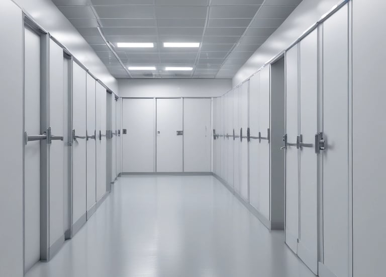 Refrigerated display cases contain a wide assortment of colorful beverages, including bottles and cans of different sizes and shapes. Shelves are neatly organized, featuring various drinks like water, soda, juice, and energy drinks. Bright lighting highlights the vivid packaging and labels.