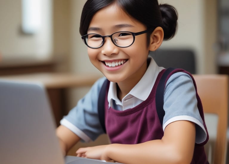 ASIAN GIRL IN LESSON