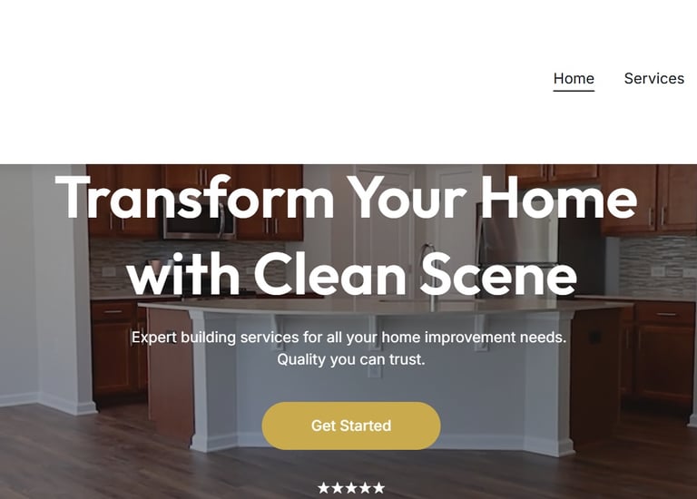 clean scene home improvements yorkshire website design project