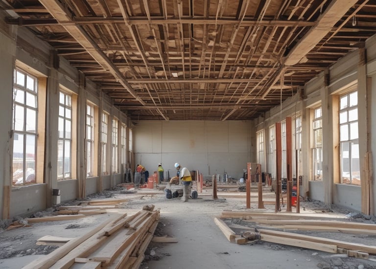 An AI-generated image illustrating exterior construction services.