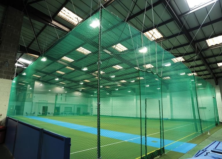 Sports net set up around a local playground.
