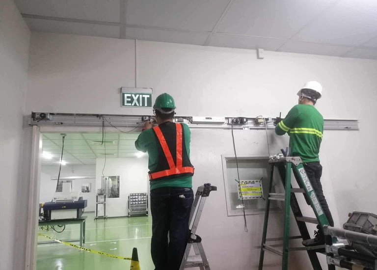 Our team doing preventive maintenance work.