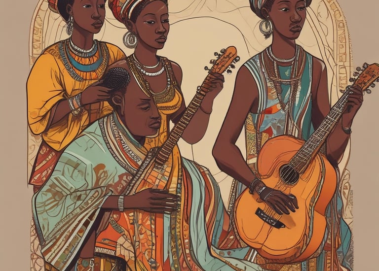 A vibrant display of local art pieces.