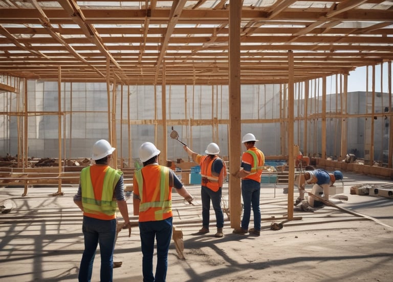 A dynamic team collaborating on a project.