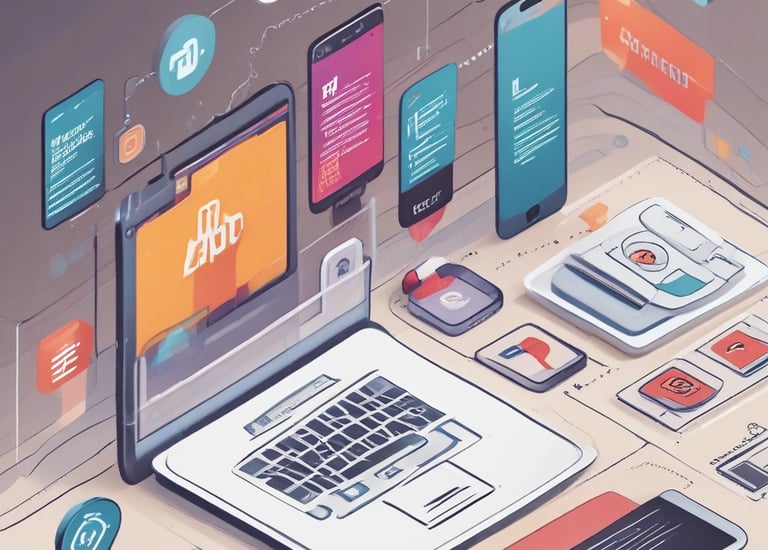 A multi-story modern building with prominent signage, including 'CentreAL Digital World' and various electronic brands such as HP and Samsung. Cars and motorcycles are parked in front, and there's a small garden with plants. The building features large glass windows and a distinctive metal roof design.