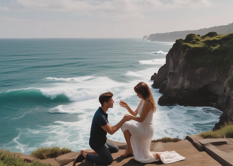 An aerial view of a tropical island surrounded by clear turquoise waters and coral reefs. Overwater bungalows extend into the sea, connected by a series of walkways. Lush green vegetation covers parts of the island, and there are sandy beaches. The sky is clear with a few small clouds, and the ocean stretches out to the horizon.