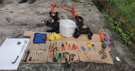 a bunch of tools and tools on a table