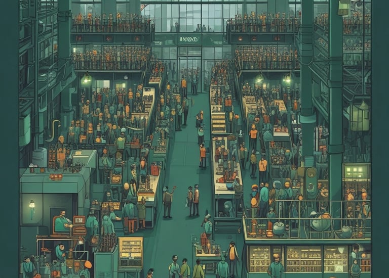 This is a street view of several storefronts on a snowy day. The businesses include a cellular center, a cheque cashing service, and a tax service. The buildings are older, with distinct brick facades and some arched windows. There are small trees planted in front of the buildings, with some snow covering the ground.