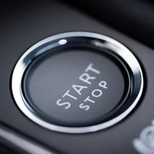 A start stop button depicting ad-hoc services