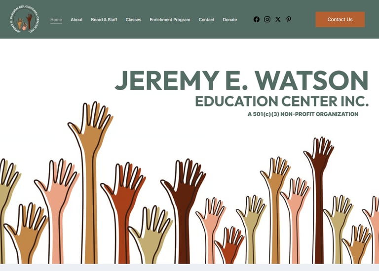 Jeremy E. Watson Education Center website preview