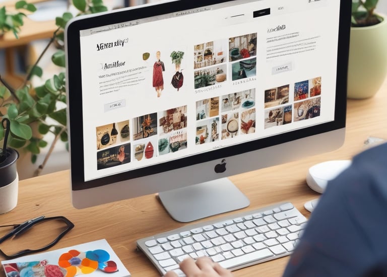 A business owner reviewing IT performance reports on a laptop.