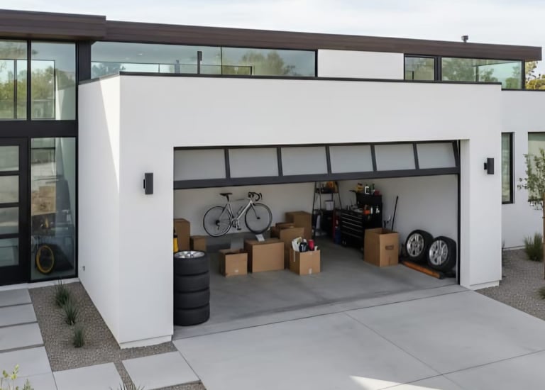 minimalist luxury home before epoxy