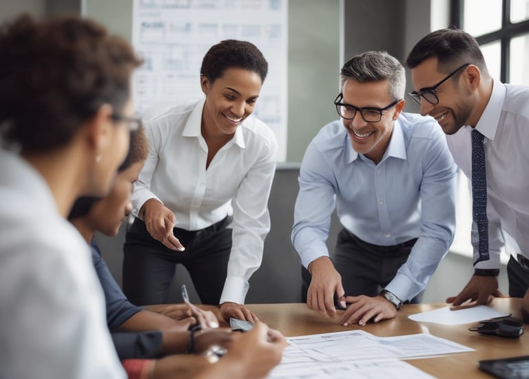 Group of people engaged in hands-on training session.