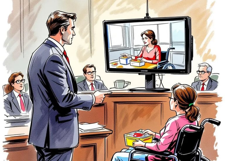 Court room video playback