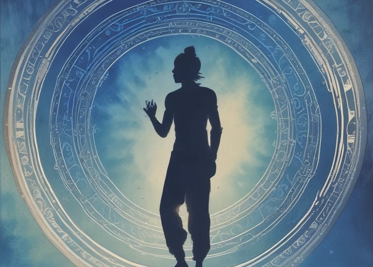 A tense moment between characters in a hidden cavern from episode four.