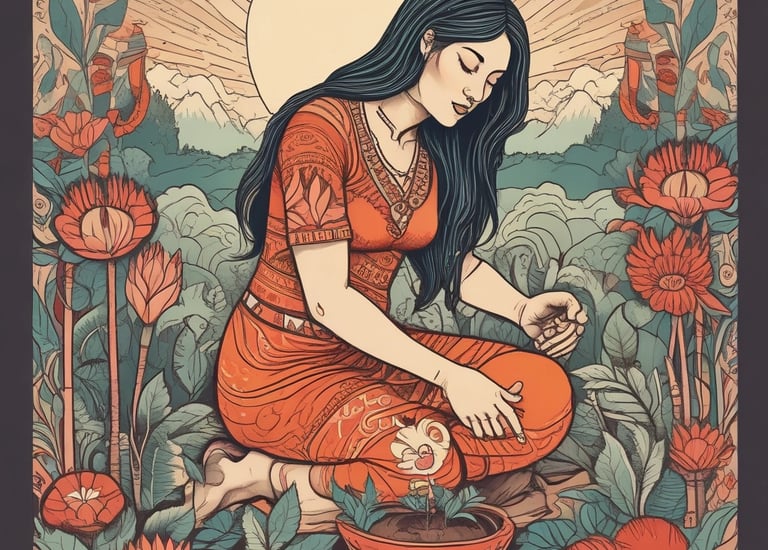 Characters navigating a dark underground river in episode three.