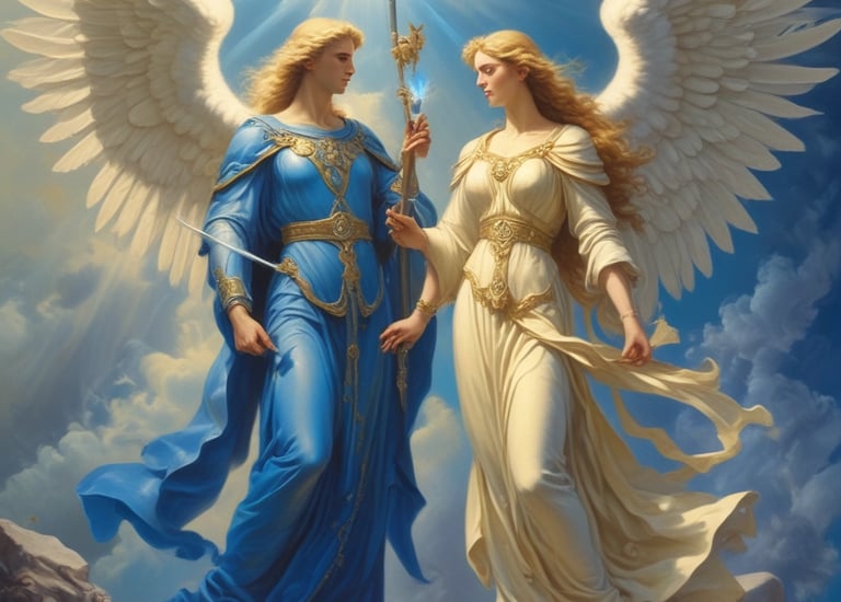 A dramatic scene from the first episode showing the main characters exploring an underground cavern.