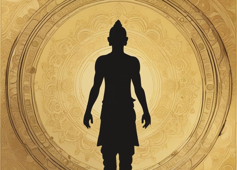 Characters navigating a dark underground river in episode three.