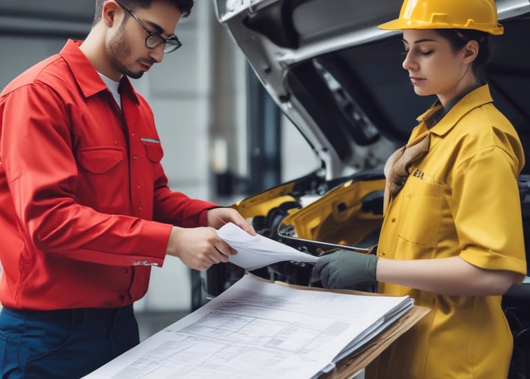 A large cargo ship is prominently displayed with the word 'SHIPPING' painted in bold white letters on its blue hull. The upper section of the ship is stacked with multicolored shipping containers. A person dressed in an orange jacket is in the foreground, partially visible, facing towards the ship.