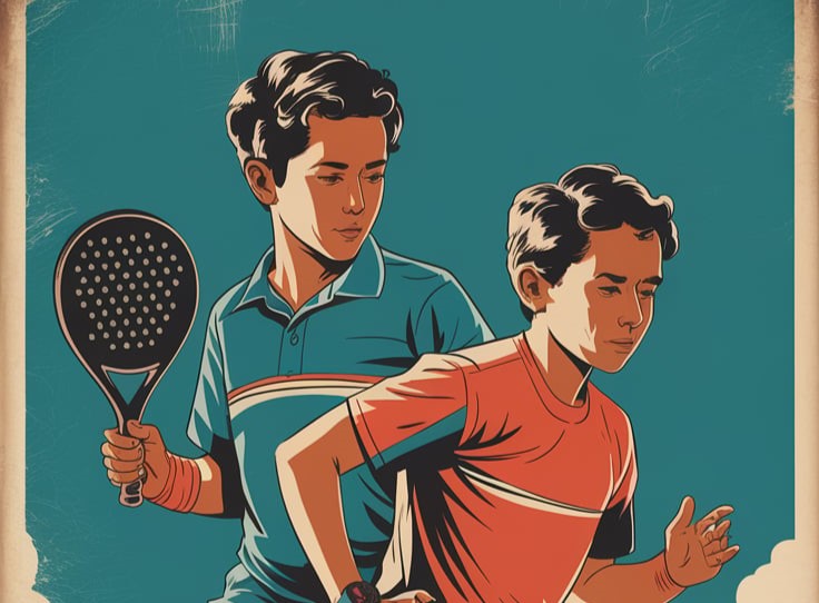 a man and woman playing tennis together