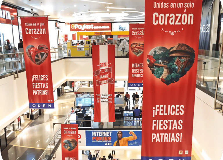 Gigantografías para fiestas patrias.