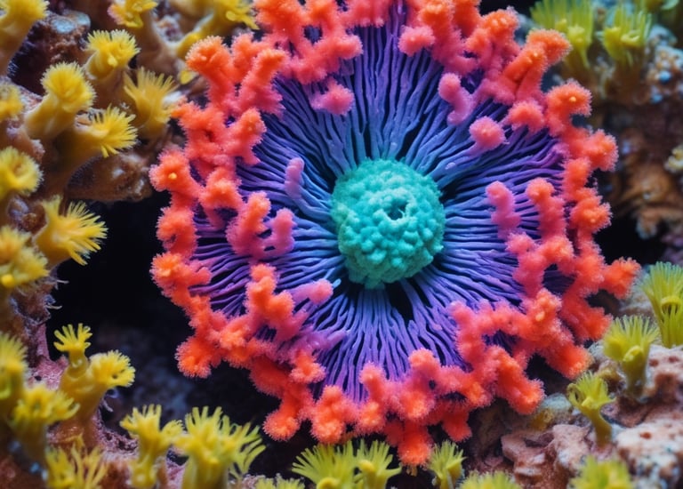 A beautifully designed saltwater aquarium showcasing vibrant marine life.