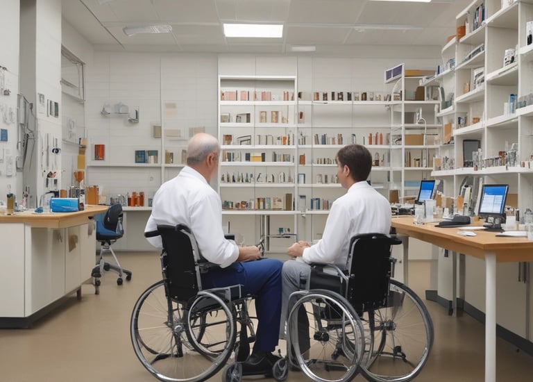 A gathering of people inside a mosque, with intricate Islamic architecture featuring Arabic calligraphy and a large chandelier hanging from the ceiling. Many of the attendees are sitting on a patterned carpet. Some are dressed in traditional Middle Eastern attire, such as white robes and keffiyehs.