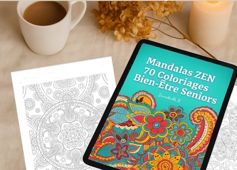 70 coloriages de mandala zen, un ebook 5 euro à télécharger et à imprimer