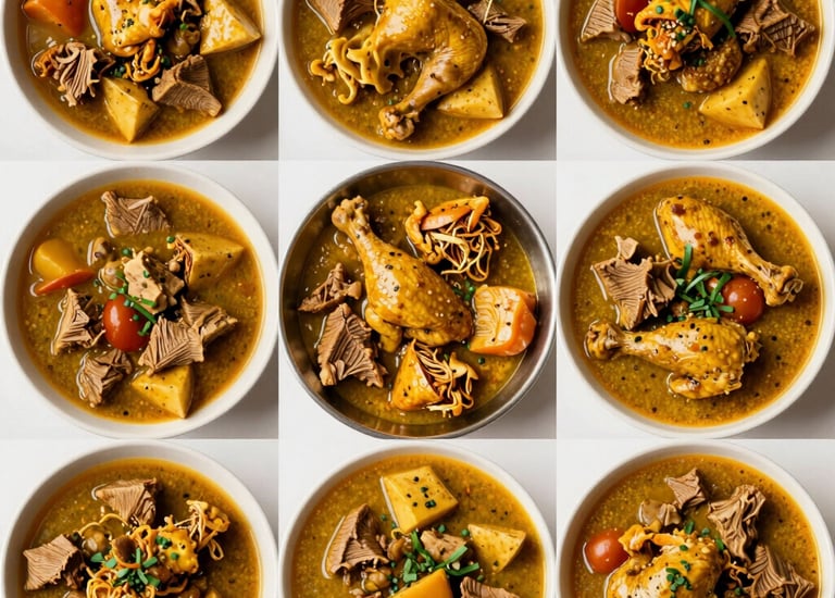 A person wearing a beanie and a dark jacket is stacking pizza boxes in the frozen food section of a grocery store. The shelves behind are filled with various packaged leafy greens, and there are signs indicating special prices. Several cardboard boxes and food products are visible around the person.
