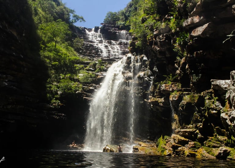 cachoeira do sossego em lençois