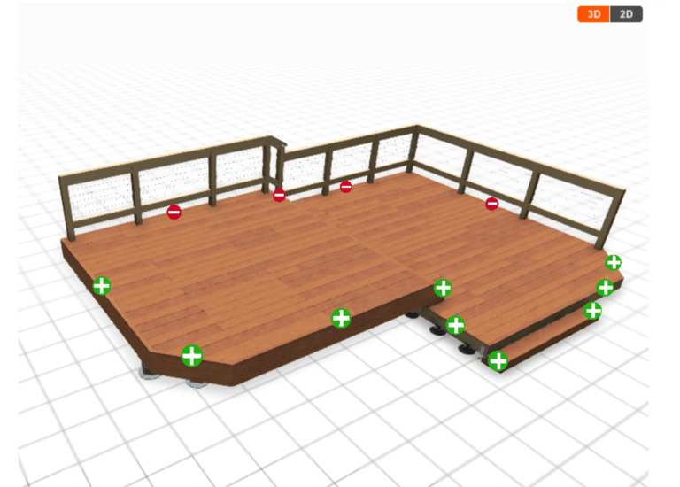 dessin 3d de conception de terrasse