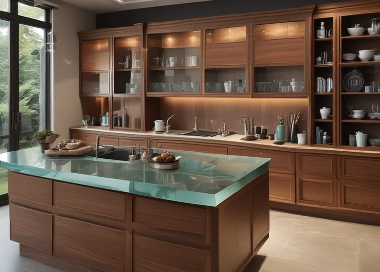 Close-up of a polished marble floor gleaming under soft indoor lighting