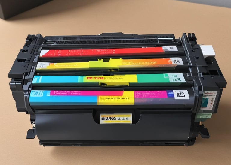 A collection of boxed items stacked neatly, featuring contrasting colors of black and red. The text 'SPARE PARTS' is prominently displayed on each box, accompanied by smaller text and brand name 'BONMAC'.