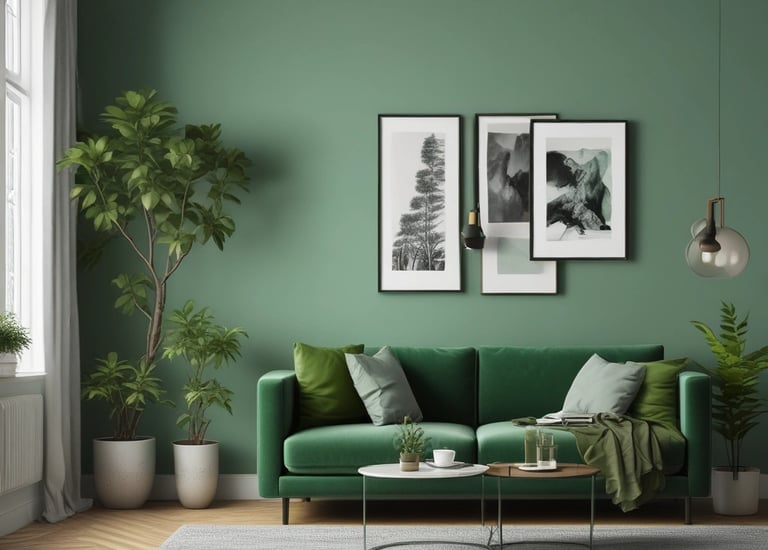 A beautifully arranged living room showcasing rustic home goods.
