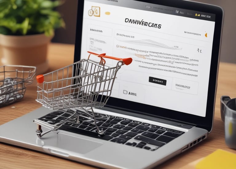 a laptop computer sitting on top of a wooden table