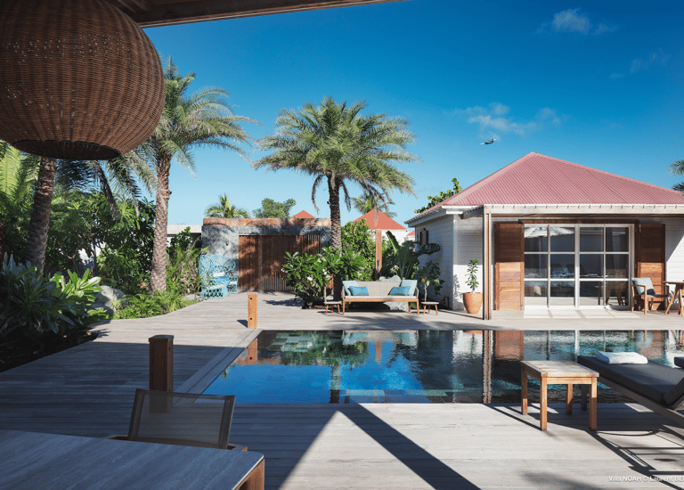 5 chambres à la villa noah à st barthélémy plage de st jean oasis