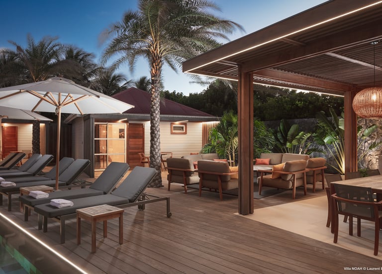 villa luxueuse à st barths st jean sur la plage