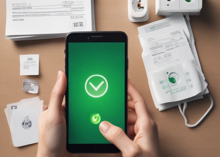 a person holding a cell phone in their hand