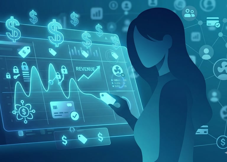 Monetization structure with pricing tiers, subscriptions and upsell elements for an OnlyFans creator