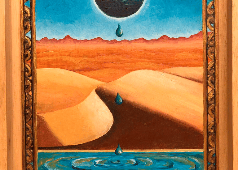 Dos cuadros parejos. Óleo en lienzos de 18 x 26,25 cm.