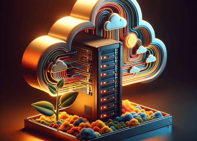 a cloud computing server with a Saas platform available